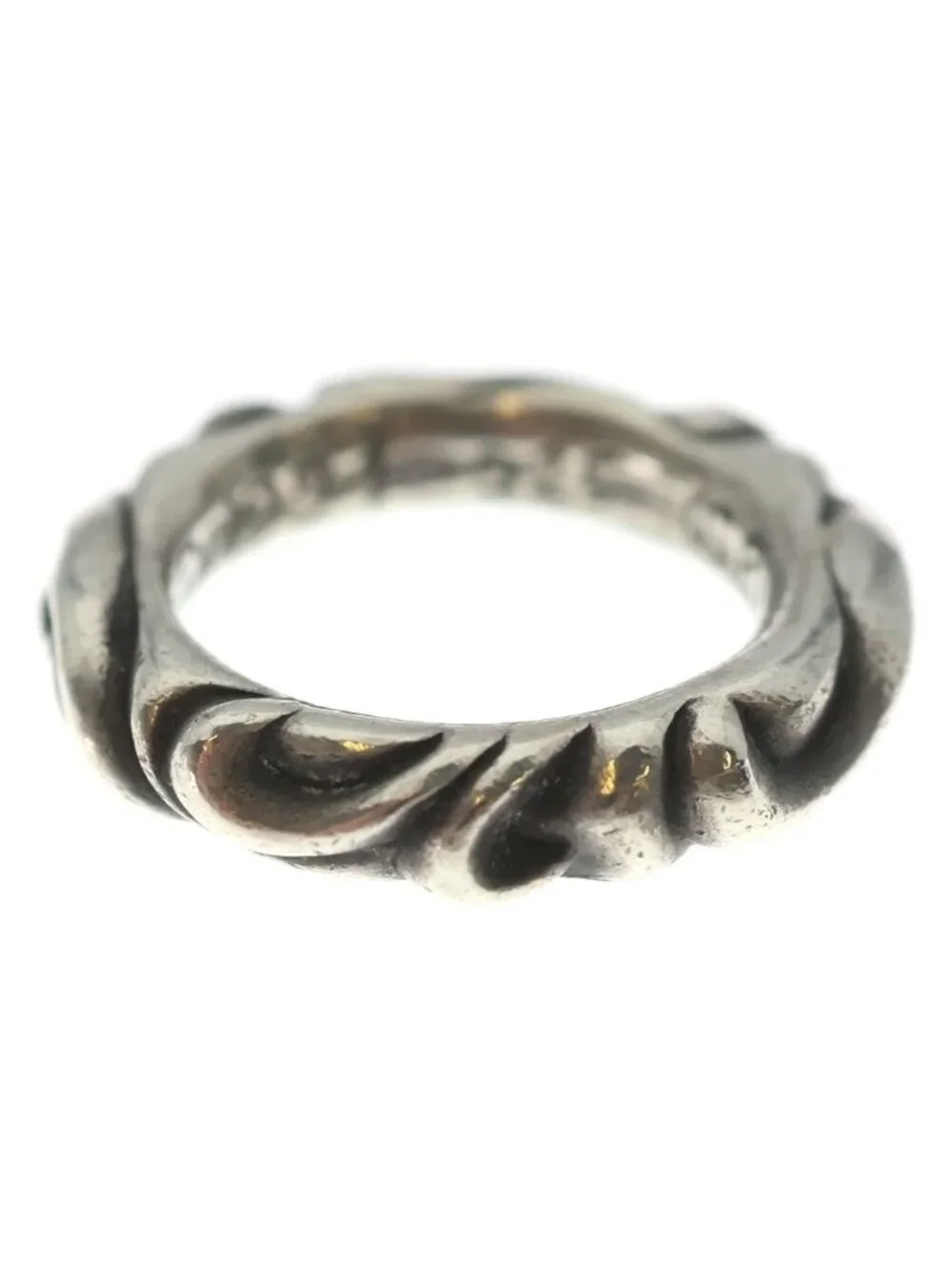 Chrome Hearts Scrl Band Scroll Ring Silver